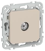 Розетка телевизионная оконечная СП FLITE РТВм-1-1-1-ФлЛ тип M экранир. механизм льняной IEK FI-A13-O-K88