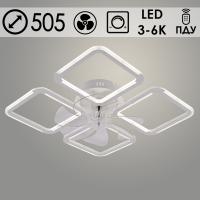 Люстра LI09525B/4V PR WT белый 104W LED 3000K-6000K d505 ПДУ(ИК) диммер вентилятор, HN24