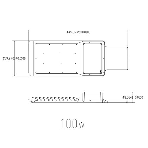 Светильник светодиодный SPP-503-0-50K-100 100Вт 5000К IP65 10000лм КСС:Ш-С уличный консольный (аналог ДКУ) Эра Б0043669