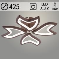 Люстра LI09822A/4 PR COF кофе 80W LED 3000K-6000K d425 ПДУ(ИК) диммер, HN24