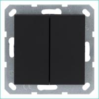 Переключатель проходной 2-кл. 10А IP20 механизм черн. матов. soft touch Jasmart G3022PB