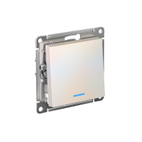 Переключатель проходной 1-кл. СП AtlasDesign 10А IP20 (сх. 6а) 10AX с подсветкой механизм жемчуж. SE ATN000463