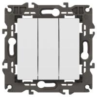 Выключатель 3-кл. Elegance 14-1107-01М 250В 10АХ матов. бел. Эра Б0065796