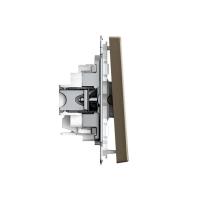 Выключатель 1-кл. ArtGallery 10AX быстрозажим. клем. механизм мокко SE GAL000611S