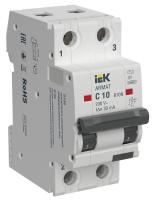 Выключатель автоматический дифференц. тока B10N 2P C10 30мА тип AC ARMAT IEK AR-B10N-2-C010C030