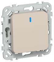 Выключатель 1-кл. СП FLITE ВС11-1-1-ФлЛ 10А с индикацией механизм льняной IEK FI-V10-1-10-1-K88