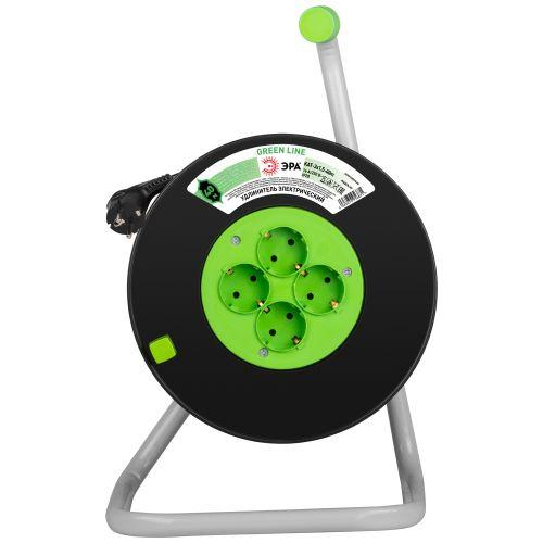 Удлинитель на пластик. катушке 4х40м с заземл. KAT-3x1.5-40m Greenline ПВС 3х1.5 Эра Б0065132