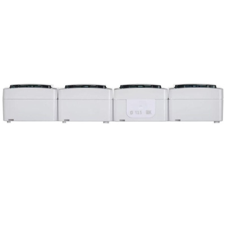 Розетка 4-м ОП Гермес Plus РСб24-3-ГПБд 16А IP54 с заземл. с дым. крышкой бел. IEK ERMP42-K03-16-54-EC