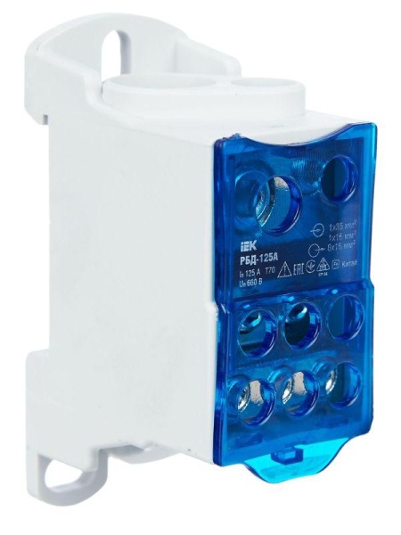 Блок распределительный на DIN-рейку РБД-125А IEK RBD-125