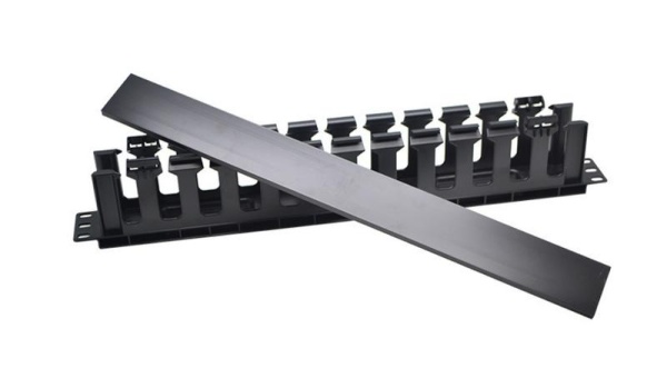 Органайзер кабельный 19дюйм 1U с крышкой TOKOV ELECTRIC TKE-CM-1U-PC