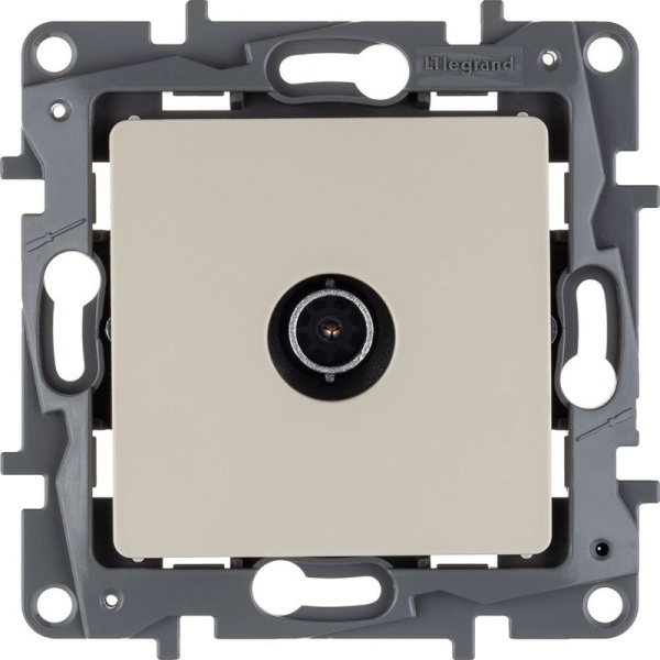 Розетка телевизионная TV СП Etika 2дБ 0-2400МГц с топологией "звезда" механизм сл. кость IEK 672351