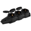 Колодка 3-м с заземл. 16A IP44 KX-3e-B-IP44 каучук. черн. Эра Б0068453