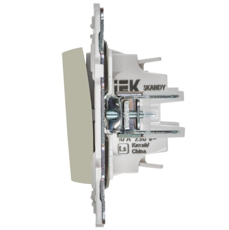 Выключатель 1-кл. SKANDY 10А SK-V07B с индикацией беж. IEK SK-V10-1-10-K10