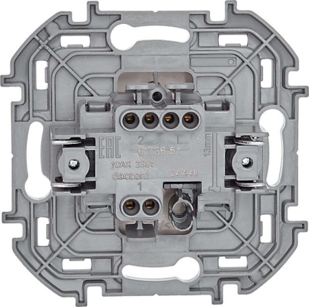 Переключатель 1-кл. Inspiria 10А IP20 250В 10AX механизм сл. кость IEK 673651