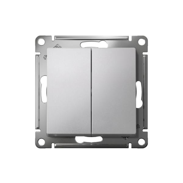 Выключатель 2-кл. AtlasDesign (сх. 5) 10AX быстрозажим. клем. механизм алюм. SE ATN000351S