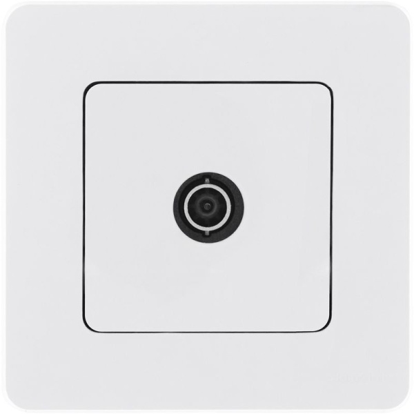 Розетка телевизионная TV Inspiria 2дБ 0-2400мГц с топологией "звезда" механизм бел. IEK 673850