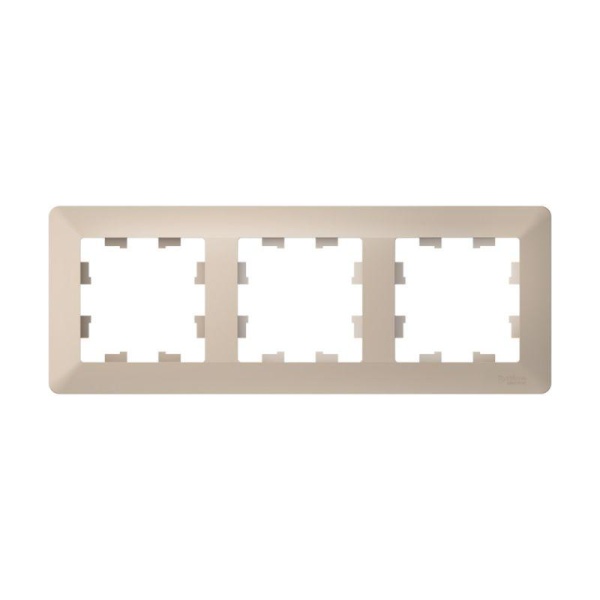 Рамка 3-м AtlasDesign Air песочн./дым. бел. SE ATN221203