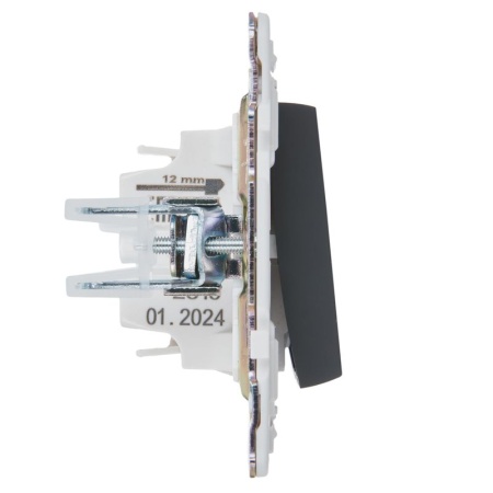 Выключатель 1-кл. SKANDY 10А SK-V01G графит IEK SK-V10-0-10-K53