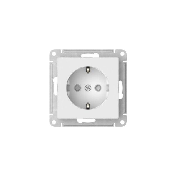Розетка AtlasDesign 16А с заземл. защ. шторки быстрозажим. клем. механизм бел. SE ATN000145S