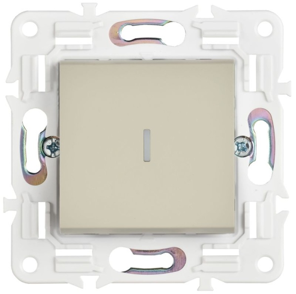 Выключатель 1-кл. SKANDY 10А SK-V07B с индикацией беж. IEK SK-V10-1-10-K10