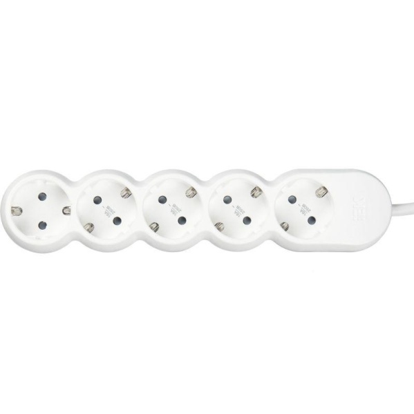 Удлинитель 5х3м с заземл. 16А IP20 Uno У05 2P+PE 250В 3х1.5 IEK WYP53-16-05-03-Z