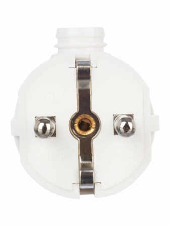 Вилка угловая ВПу11-01-Ст разборная с заземл. 16А бел. IEK EVP11-16-01-K01