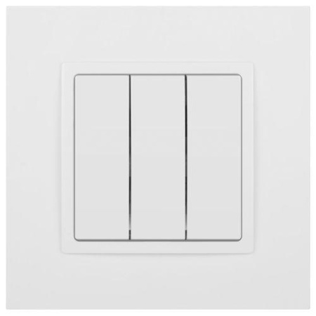 Выключатель 3-кл. Elegance 14-1107-01М 250В 10АХ матов. бел. Эра Б0065796