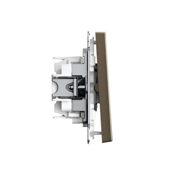 Переключатель 2-кл. ArtGallery 10AX быстрозажим. клем. механизм мокко SE GAL000665S