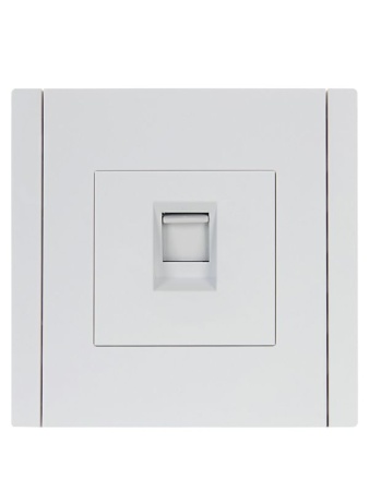 Розетка компьютерная RJ45 кат.5E FORTE&PIANO FP232 бел. IEK FP-K10-1-K01