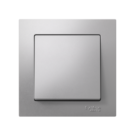 Выключатель 1-кл. СП AtlasDesign 10А IP20 (сх. 1) 10AX в сборе алюм. SE ATN000312