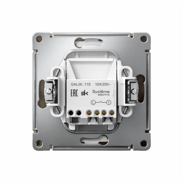 Выключатель 1-кл. ArtGallery 10AX быстрозажим. клем. механизм шампань SE GAL000511S