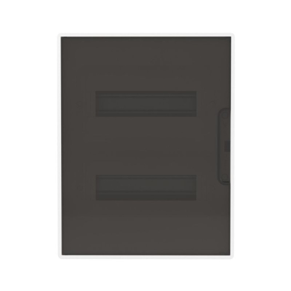 Щиток встраиваемый FRAME 24мод с тонированной дверцей с 4 шинами PEN (2шт на 8 отверст. и 2шт на 6 отверст.) бел. DKC F24B1WD