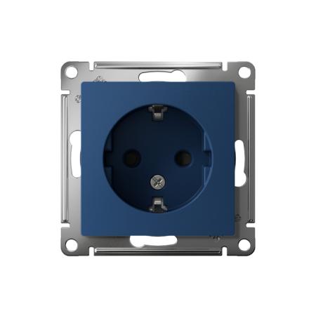Розетка AtlasDesign 16А с заземл. защ. шторки механизм аквамарин SE ATN001145