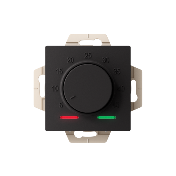 Механизм термостата AtlasDesign 10А электрон. для теплого пола с выносным датчиком +5град.C +45град.C в сборе карбон SchE ATN001035