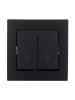 Переключатель проходной 2-кл. СП Vesna механизм черн. бархат LEZARD 742-4288-106
