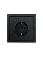 Розетка 1-мест. с защитн.шторк. ПБТ СП ZIMA IP20 10А безвинт. зажим черн. бархат LEZARD 704-4288-124BQC