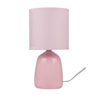 Светильник настольный JH2-02-pk E14 IP20 130х130х255мм керамика; ткань; PVC-пластик роз. JazzWay 5062337