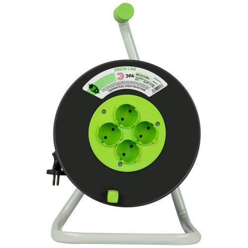 Удлинитель на пластик. катушке 4х50м без заземл. KAT-2x1.5-50m Greenline ПВС 2х1.5 Эра Б0065097
