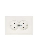 Розетка 2-мест. с/з СП ZIMA IP20 16А ПБТ безвинт. зажим слон. кость LEZARD 704-9000-127BQC