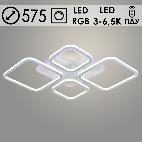 Люстра DK05839/4 PR WT белый 132W+10W LED RGB 3000-6500K d575 ПДУ(ИК) диммер, HN23