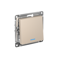 Выключатель 1-кл. AtlasDesign с подсветкой (сх.1а) 10AX мех. песочн. SE ATN001213