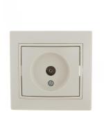Розетка телевизионная проходная TV СП Mira крем./крем. LEZARD 701-0303-129