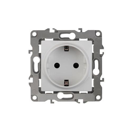 Розетка 1-м СП Эра12 12-2101-01 16А IP20 16AX 250В 2P+E Schuko механизм бел. Эра Б0014675