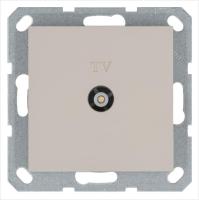 Розетка телевизионная оконечная TV Ф9.5мм механизм тауп Jasmart G6001T