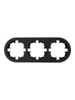 Рамка 3-м OSEN горизонт. круглая черн. бархат LEZARD 744-4200-148