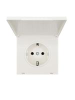 Розетка 1-мест. с/з с крышкой ПБТ СП ZIMA IP20 16А безвинт. зажим слон. кость LEZARD 704-9088-123BQC