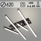 Люстра K33224/4 BK черный LED 72W 3000K-6500K ПДУ диммер d620, 24