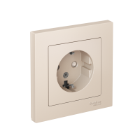 Розетка 1-м СП AtlasDesign 16А IP20 с заземл. защ. шторки в сборе беж. SE ATN000244