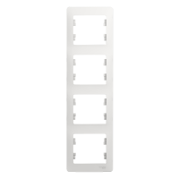 Рамка 4-м Glossa вертикал. бел. SE GSL000108