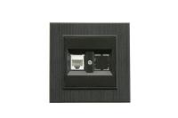 Розетка компьютерная CAT 5+гнездо Karea LINE STAR чер. Makel 86054035